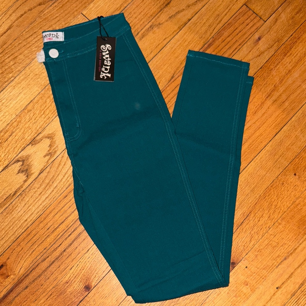 SWANK Teal Slim Fit Pants
